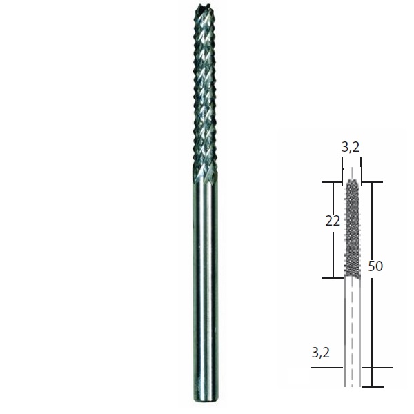 PROXXON ΦΡΕΖΑ ΚΟΦΤΗΣ ΚΑΡΒΙΔΙΟΥ-ΒΟΛΦΡΑΜΙΟΥ 3.2MM 28757