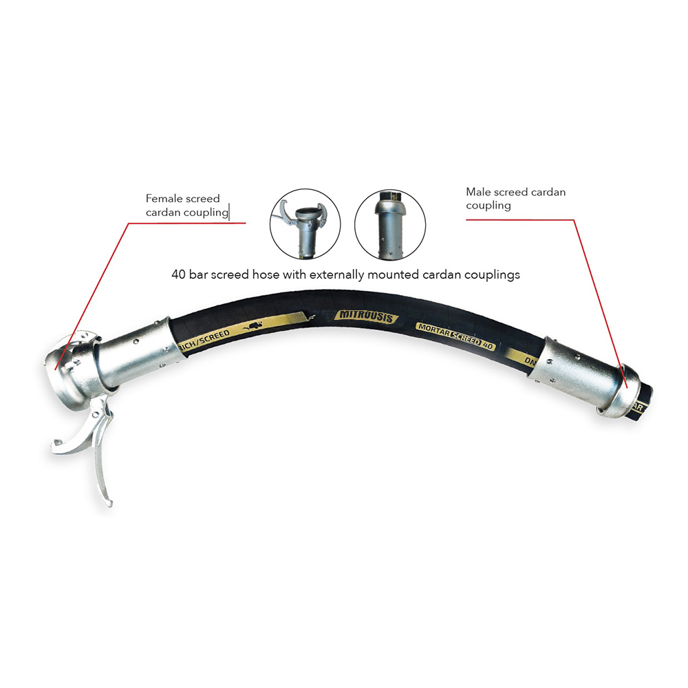 10m ΕΛΑΣΤ. ΣΩΛΗΝΑ 2½" (Ø65mm) 40BAR ΜΕ ΕΞΩΤΕΡΙΚΑ ΚΑΡΝΤΑΝ 3"